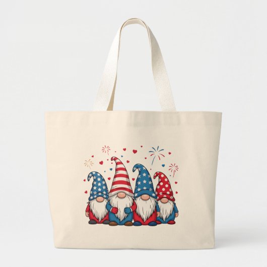 Schattigee Amerikaanse Gnomes Cartoon-68123 Grote Tote Bag (Voorkant)