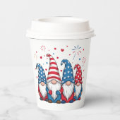 Schattigee Amerikaanse Gnomes Cartoon-68123 Papieren Bekers (Achterkant)