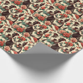 Schattigee Amerikaanse Pit Bull Terrier Cadeaupapier (Hoek)