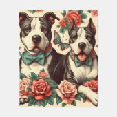 Schattigee  Amerikaanse Pit Bull Terrier Fleece Deken (Voorkant)