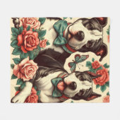 Schattigee  Amerikaanse Pit Bull Terrier Fleece Deken (Voorkant (Horizontaal))