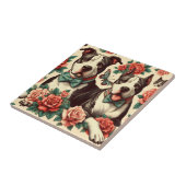 Schattigee  Amerikaanse Pit Bull Terrier Tegeltje (Zijkant)