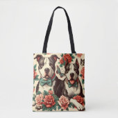 Schattigee  Amerikaanse Pit Bull Terrier Tote Bag (Voorkant)