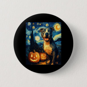 Schattigee Amerikaanse Staffordshire Terriër Hond Ronde Button 5,7 Cm