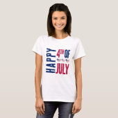 Schattigee Amerikaanse vlag 4 juli T-shirt (Voorkant volledig)