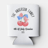 Schattigee Amerikaanse vlag boog gepersonaliseerde Blikjeskoeler (Achterkant)