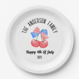 Schattigee Amerikaanse vlag boog gepersonaliseerde Papieren Bordje