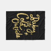 Schattigee & Grappige Kerstman Ba Fleece Deken (Voorkant (Horizontaal))