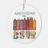Schattigee Amsterdamse Bloemengrachtenpanden Keramisch Ornament (Links)
