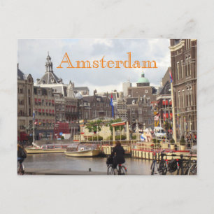 Schattigee Amsterdamse fietstocht Briefkaart