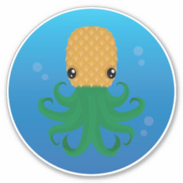 Schattigee ananas (ananas octopus) in het water sticker