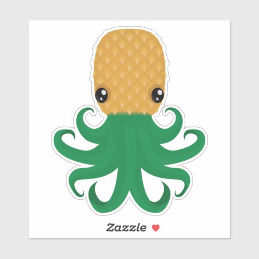 Schattigee ananas (ananasoctopus) sticker (Vel)