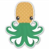 Schattigee ananas (ananasoctopus) sticker (Voorkant)