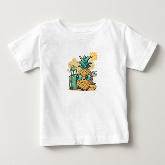 Schattigee Ananas Baby Bodysuit – Tropical Summer  (Voorkant)