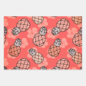 Schattigee ananas drie kleuren inpakpapier vel (Voorkant 2)