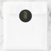 Schattigee ananas handgranaat Halloween kostuum Mi Ronde Sticker (Tas)