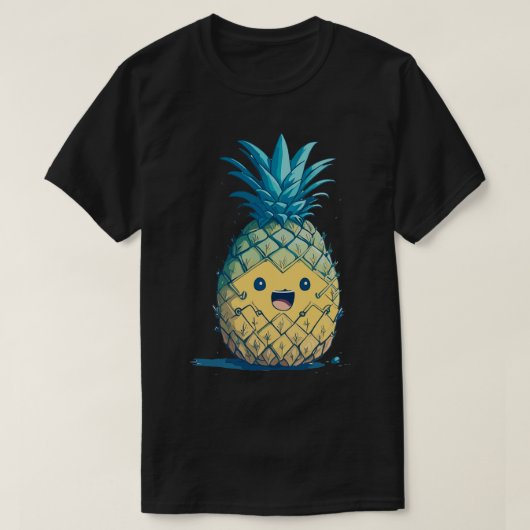 Schattigee ananas lachend t-shirt (Design voorkant)
