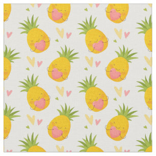 Schattigee Ananas met Harten Valentijns Meisjes Stof