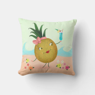 Schattigee ananas op het strand kussen