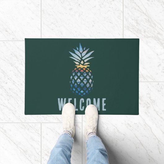Schattigee ananas Tropische Welkom Custom Deurmat (Binnen)
