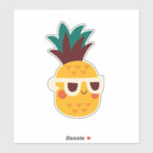 Schattigee ananas vinyl sticker (Vel)