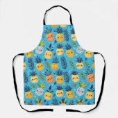 Schattigee ananaspatronen schort (Voorkant)