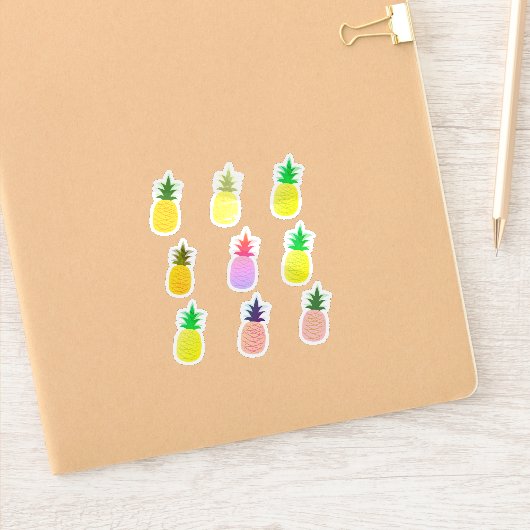 Schattigee ananasvruchten sticker (Notitieboek)
