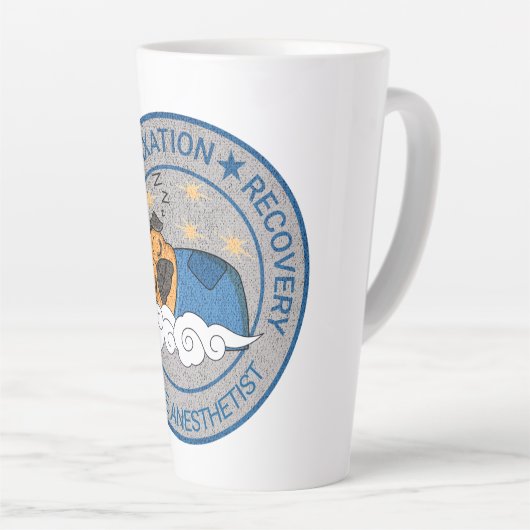 Schattigee Anesthesie / CRNA Rust Relax Herstel Latte Mok (Rechterhoek)