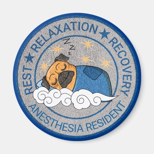 Schattigee Anesthesie / CRNA Rust Relax Herstel Magneet (Voorkant)