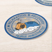 Schattigee Anesthesie / CRNA Rust Relax Herstel Ronde Kartonnen Onderzetter (Gebogen)