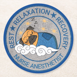 Schattigee Anesthesie / CRNA Rust Relax Herstel Ronde Kartonnen Onderzetter