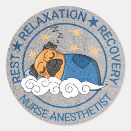 Schattigee Anesthesie / CRNA Rust Relax Herstel Ronde Sticker