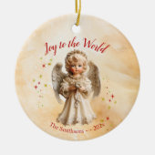 Schattigee  Angel Christmas Keramisch Ornament (Voorkant)