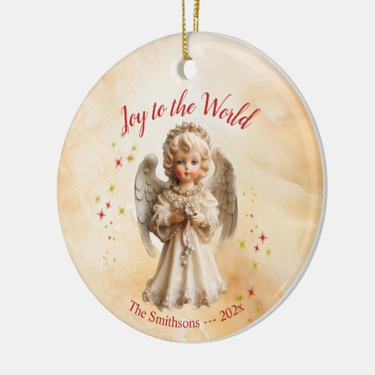 Schattigee  Angel Christmas Keramisch Ornament (Links)