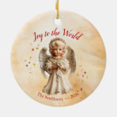 Schattigee  Angel Christmas Keramisch Ornament (Achterkant)