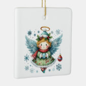 Schattigee Angel Folk Art Style Keramisch Ornament (Rechts)
