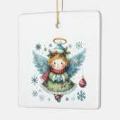 Schattigee Angel Folk Art Style Keramisch Ornament (Links)