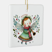 Schattigee Angel Folk Art Style Keramisch Ornament (Rechts)