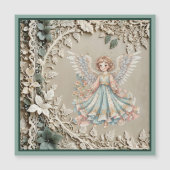 Schattigee Angel Kerst Magnetische Kaart (Voorkant)