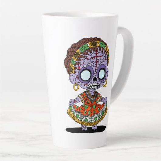 Schattigee Angolese zombie Latte Mok (Rechterhoek)