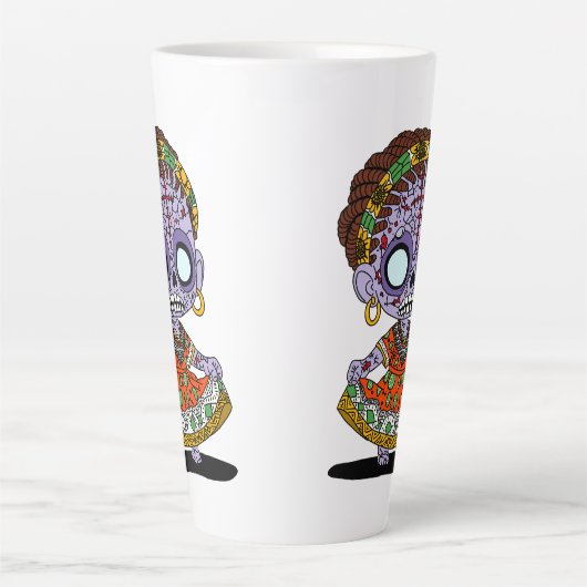 Schattigee Angolese zombie Latte Mok (Voorkant)