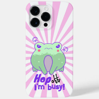 Schattigee Angry Frog Kawaii roze Starburst cadeau Case-Mate iPhone 14 Pro Max Hoesje
