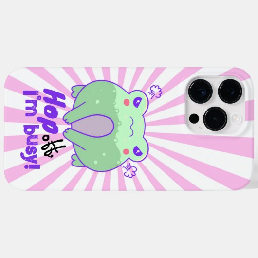 Schattigee Angry Frog Kawaii roze Starburst cadeau Case-Mate iPhone Case (Achterkant (horizontaal))