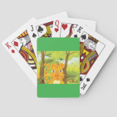 Schattigee Angry Tiger Cartoon in Oerwoud Pokerkaarten (Achterkant)