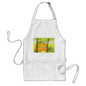 Schattigee Angry Tiger Cartoon in Oerwoud Standaard Schort (Voorkant)