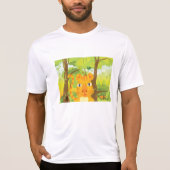 Schattigee Angry Tiger Cartoon in Oerwoud T-shirt (Voorkant)