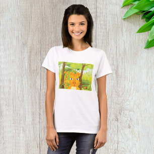Schattigee Angry Tiger Cartoon in Oerwoud T-shirt