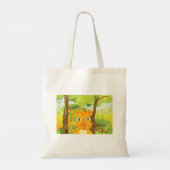 Schattigee Angry Tiger Cartoon in Oerwoud Tote Bag (Achterkant)