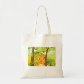 Schattigee Angry Tiger Cartoon in Oerwoud Tote Bag (Voorkant)