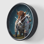 Schattigee Angus Bull in een ruimtepak (Hoek)